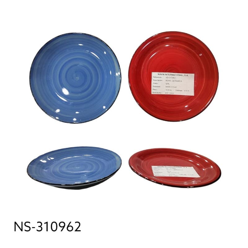 PLATO DE CERÁMICA COLORES SURTIDOS 7.5"