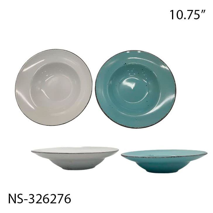 PLATO DE CERÁMICA PASTA AZUL 10"