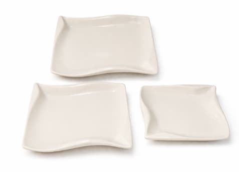 PLATO DE CERÁMICA CUADRADO BLANCO 6" 6044