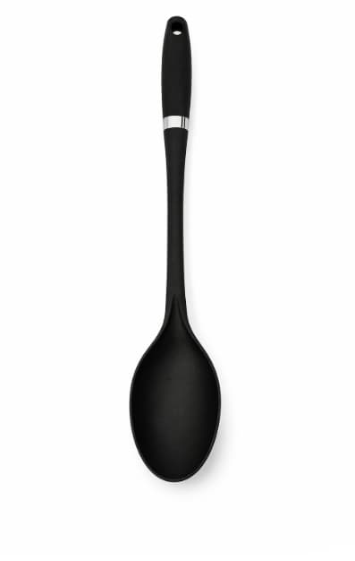 CUCHARA DE TEFLON PARA SERVIR DE SILICONA NEGRO
