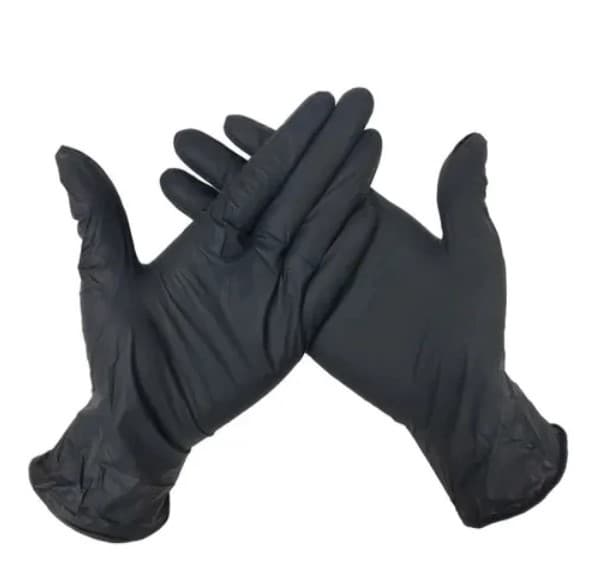 GUANTE DE VINIL NEGRO SET 100 PZAS T:S