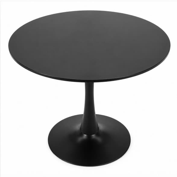 MESA REDONDA COLOR NEGRO DE 60X73CM