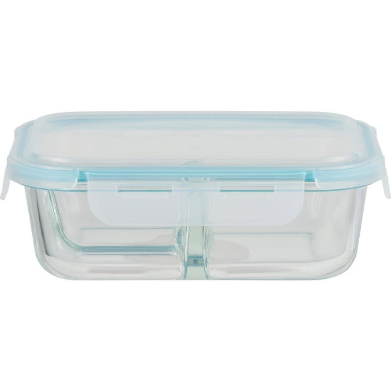 ENVASE DE VIDRIO RECTANGULAR CON DIVISIONES 1000ml / 34oz