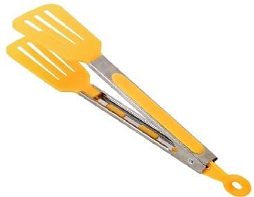TENAZA INOX CON MANO DE GOMA 12"