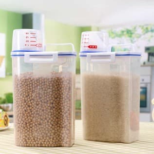 ENVASE DE PLÁSTICO HERMÉTICO PARA GRANOS 2 KG