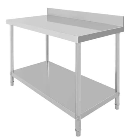MESA DE TRABAJO CON RESPALDAR AINOX 61*244*90+10CM (24*96) 1.0mm,SS201