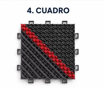 ALFOMBRA ARMABLE ANTIDESLIZANTE PIEZA CUADRO DE 15X15CM