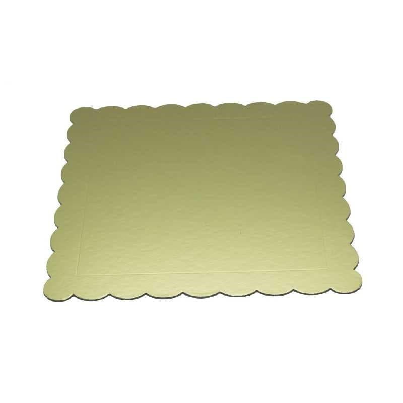 BASE PASTEL DORADA MATE CUADRADA 8"