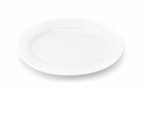 PLATO DE MELAMINA BLANCO OVALADO 12" JL2105