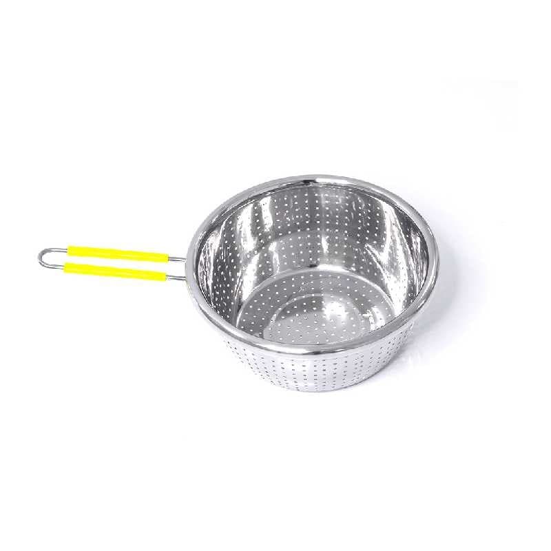 COLADOR INOX CON ASA PLASTICA 28CM
