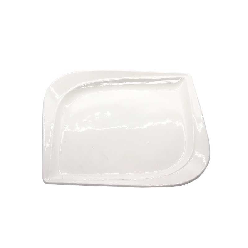 PLATO DE CERÁMICA CUADRADO BLANCO 12"
