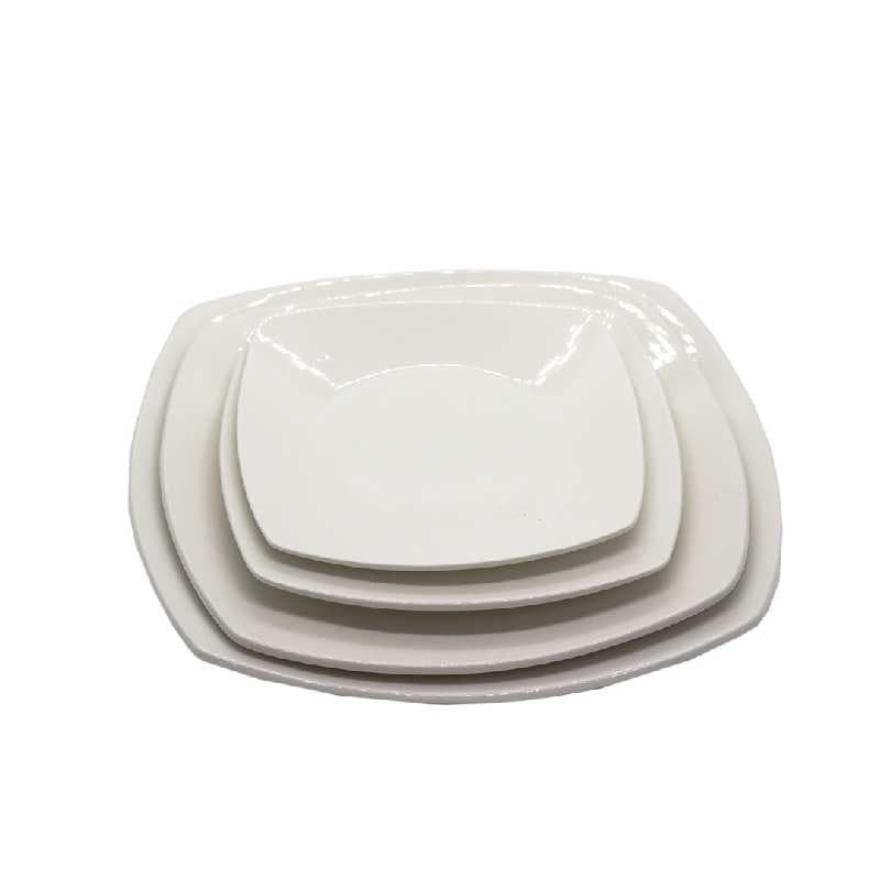 PLATO DE CERÁMICA CUADRADO BLANCO 5.5"
