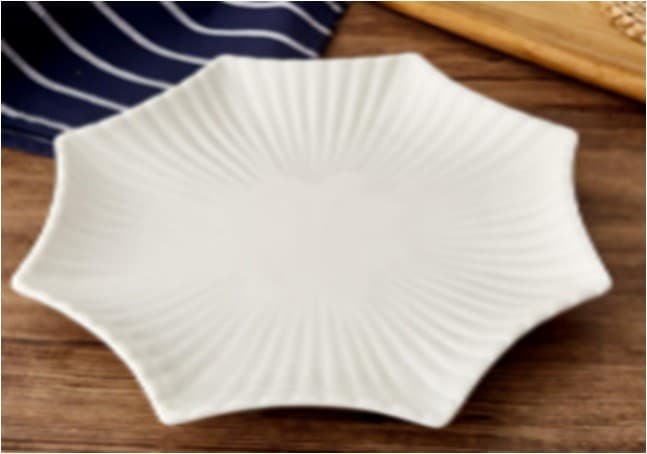 PLATO DE CERÁMICA ESTRELLA BLANCO 8"