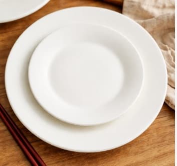 PLATO DE CERÁMICA REDONDO BLANCO 11"