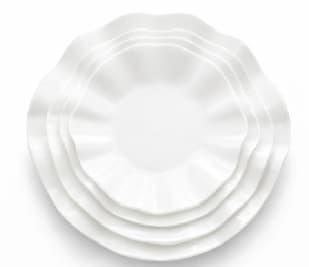 PLATO DE CERÁMICA FLOR BLANCO 8"