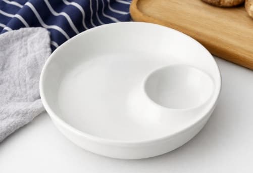 PLATO DE CERÁMICA REDONDO BLANCO 10" YL-S10