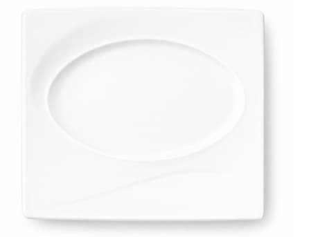 PLATO DE CERÁMICA RECTANGULAR BLANCO 10"