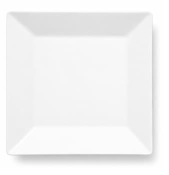 PLATO DE CERÁMICA CUADRADO BLANCO 8"