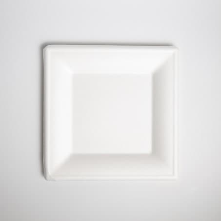 PLATO DE CERÁMICA CUADRADO BLANCO 10.5"