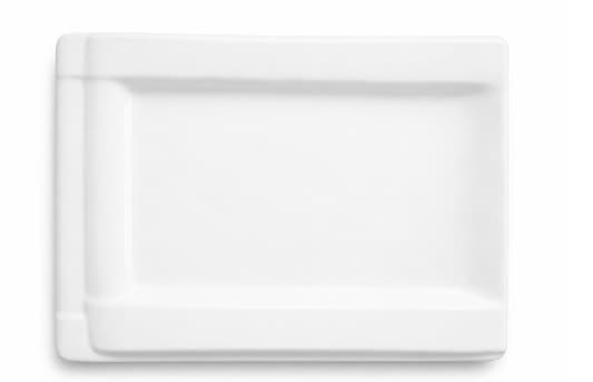 PLATO DE CERÁMICA RECTANGUAR BLANCO 12"