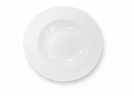 PLATO DE CERÁMICA REDONDO DE PASTA BLANCO 10"