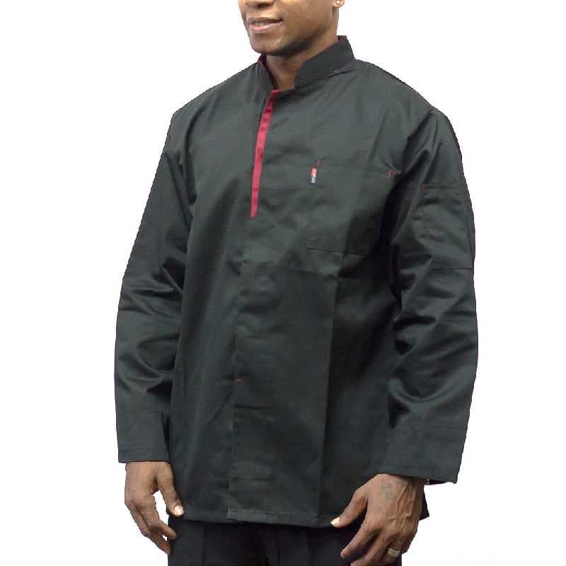 CHAQUETA NEGRA LINEA ROJA PECHO  L/S T: M