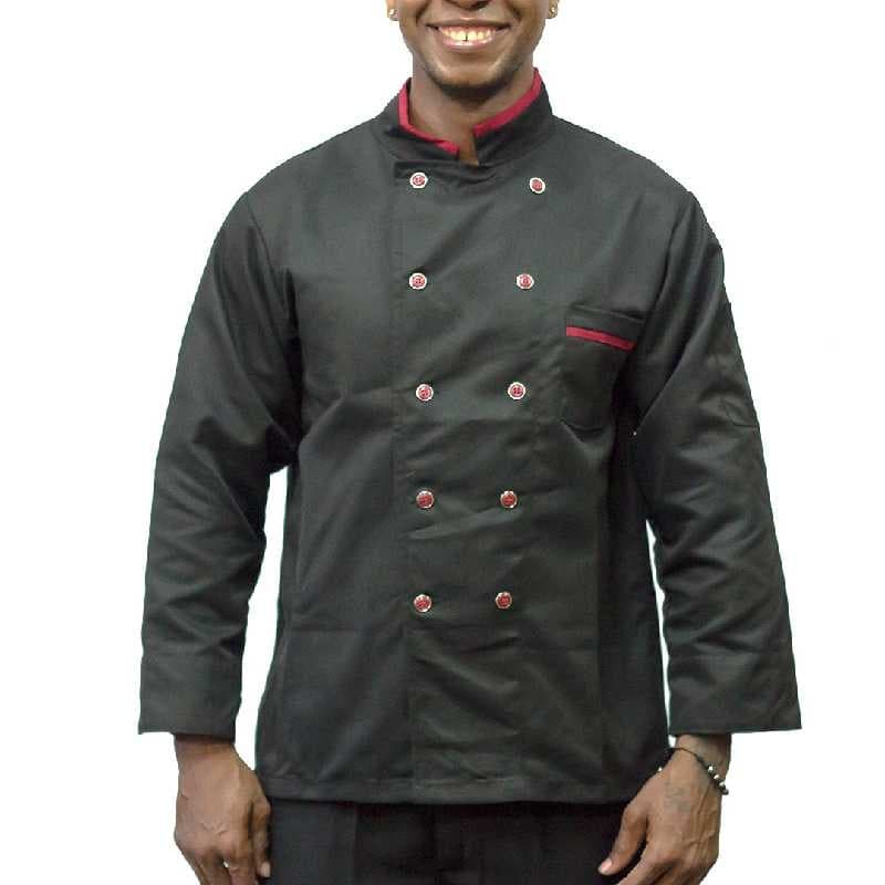 CHAQUETA NEGRA LINEA ROJA  L/S T: L