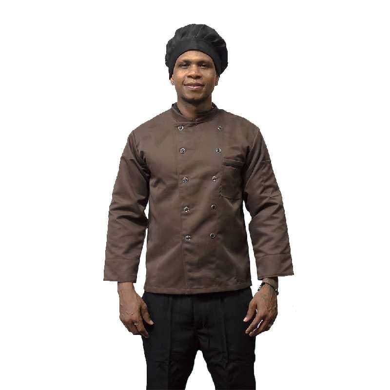 CHAQUETA MARRON  C/BOLSILLO L/S T: L