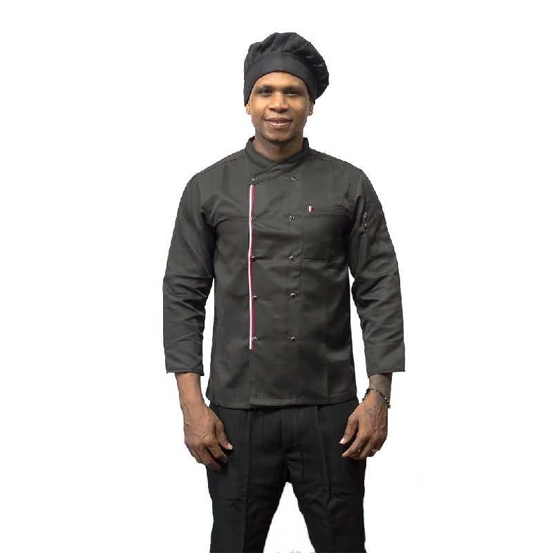 CHAQUETA NEGRA- LINEAS L/S T: 3XL