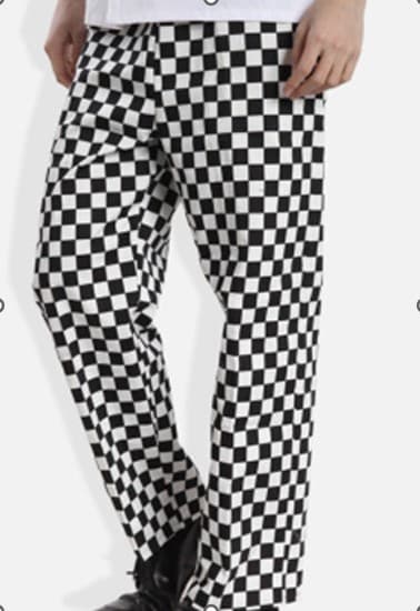 PANTALON DE CUADROS BLANCO CON NEGRO T:XL