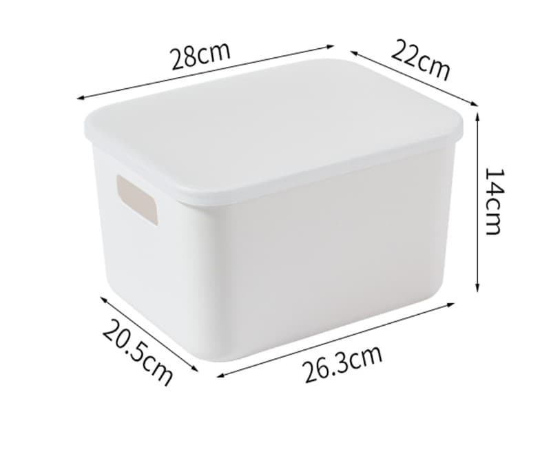 ENVASE DE PLÁSTICO PARA NEVERA CON TAPA 22X29X14CM