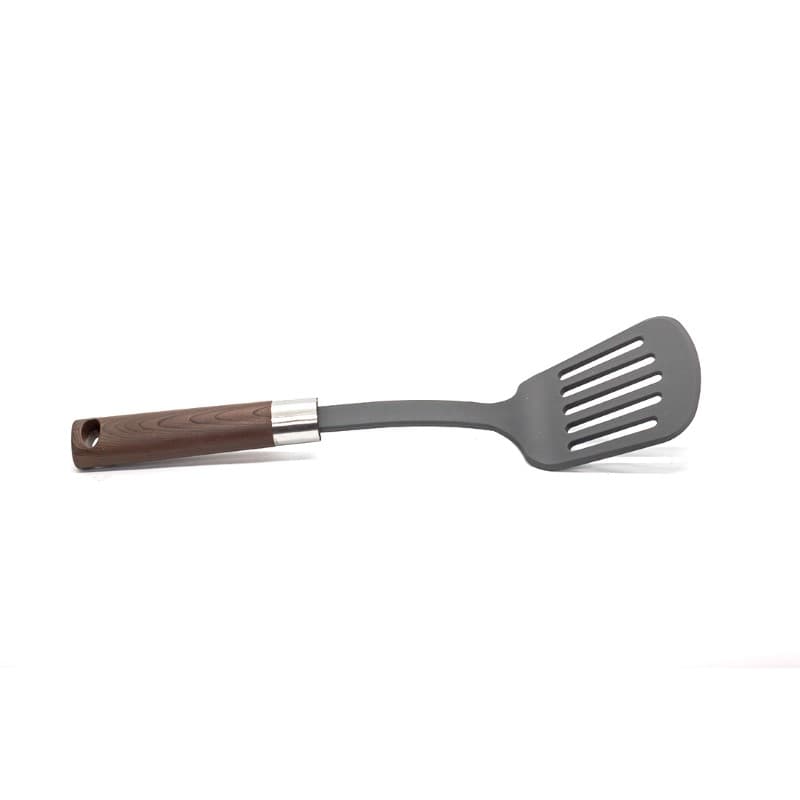 CUCHARON PLANO COLO GRIS CON MANGO PLASTICO