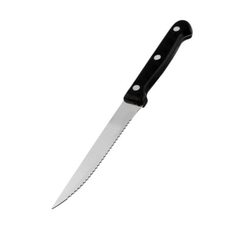 CUCHILLO DE SIERRA MANGO NEGRO 23 CM SET 6 PIEZAS COD:YY-PCH-SET-23CM
