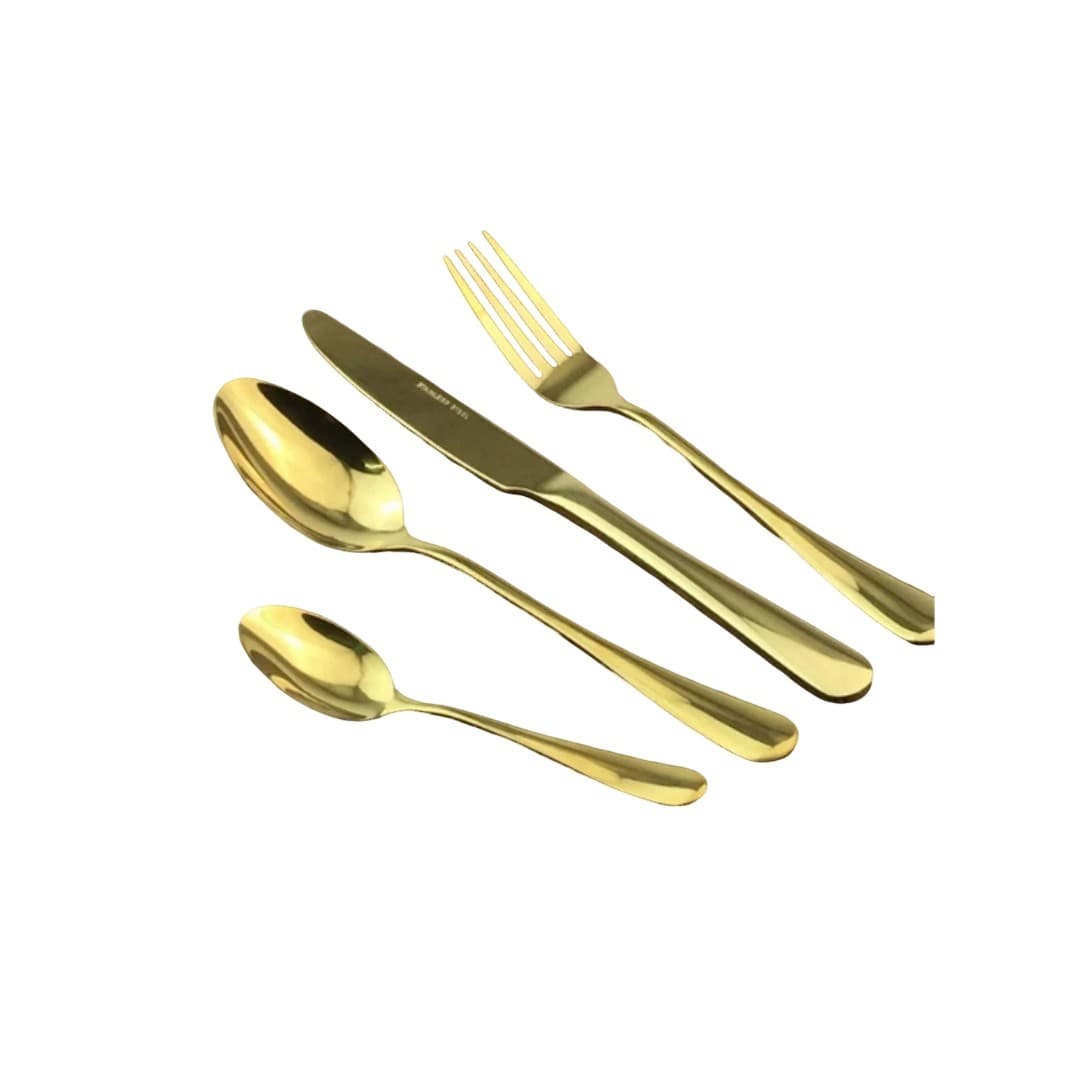 CUBIERTOS DORADOS SET 4 PZAS