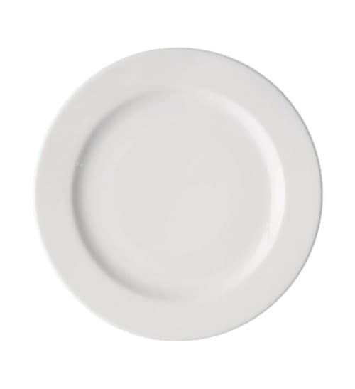 PLATO DE CERÁMICA REDONDO PLANO BLANCO 8" COD:YY-PCH-8"