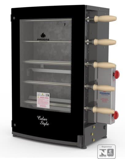 ASADOR A GAS GIRATORIO 5 ESPADAS PROGAS
