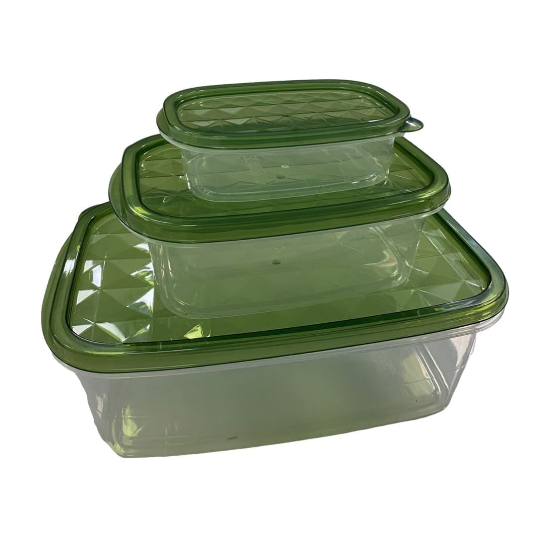 ENVASE DE PLÁSTICO RECTANGULAR SET 3 PZS 