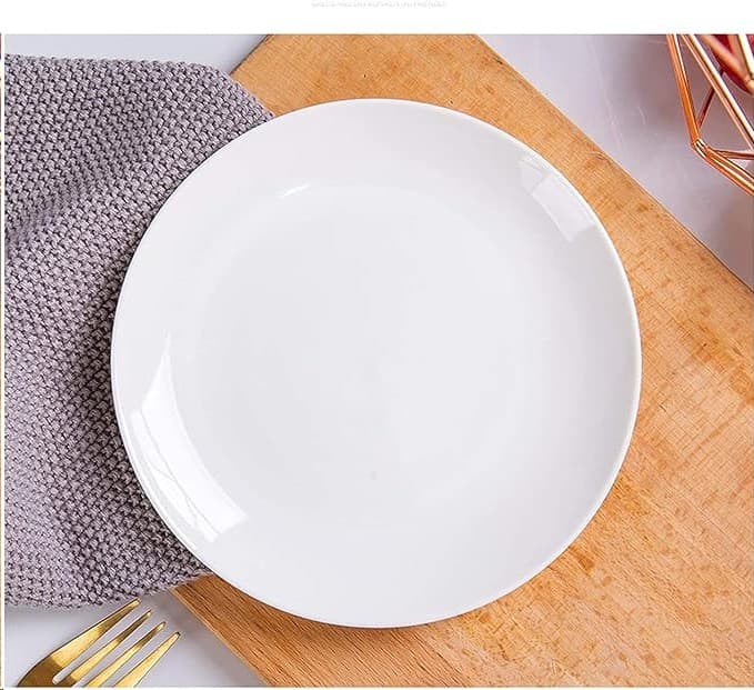 PLATO DE CERÁMICA REDONDO BLANCO 6" COD:YY-PCH-6"