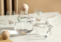 JARRA DE VIDRIO 1.8 LITROS + 6 VASOS 320 ML