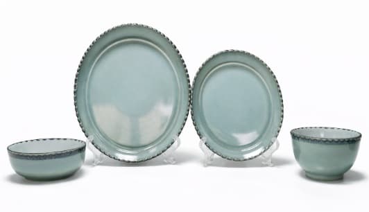 PLATO DE CERÁMICA REDONDO AZUL 10.5"