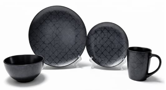 BOWL DE CERÁMICA GRIS/NEGRO 5.5"