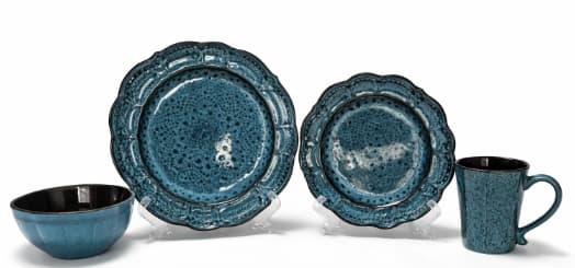 BOWL DE CERÁMICA AZUL/MARRON 6"