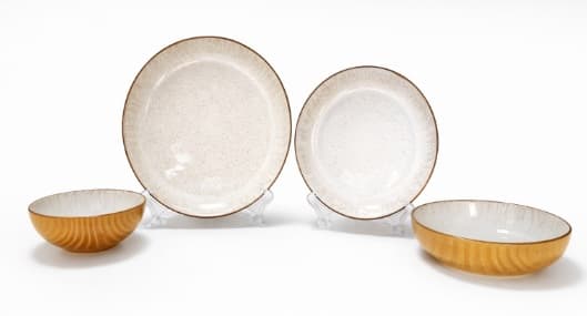 BOWL CERÁMICA BLANCO/NARANJA 6"