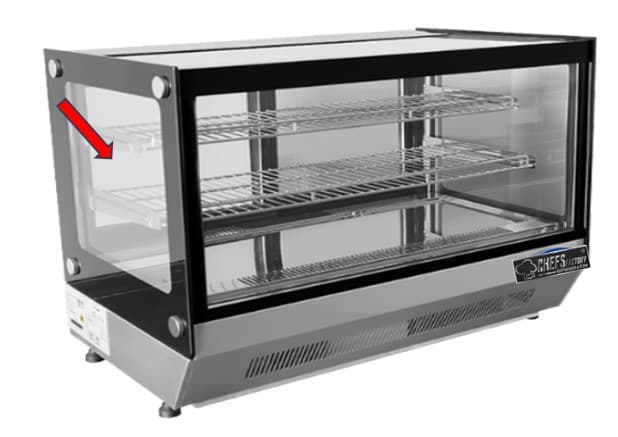 REPUESTO VIDRIO IZQUIERDO DE VITRINA REFRIGERADA CF096FPA51 CHEFS FACTORY 