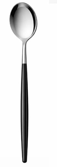 CUCHARA MESA PLATEADO / MANGO NEGRO 21.5CM