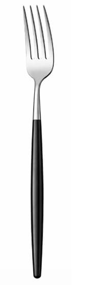 TENEDOR MESA PLATEADO / MANGO NEGRO 20.7CM