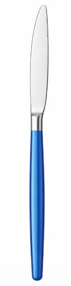 CUCHILLO MESA PLATEADO / MANGO AZUL 22CM