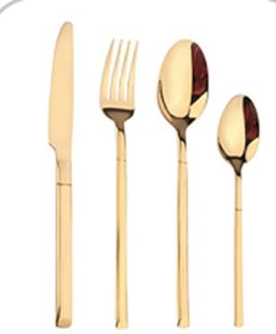 CUBIERTOS DORADO SET 4 PZS