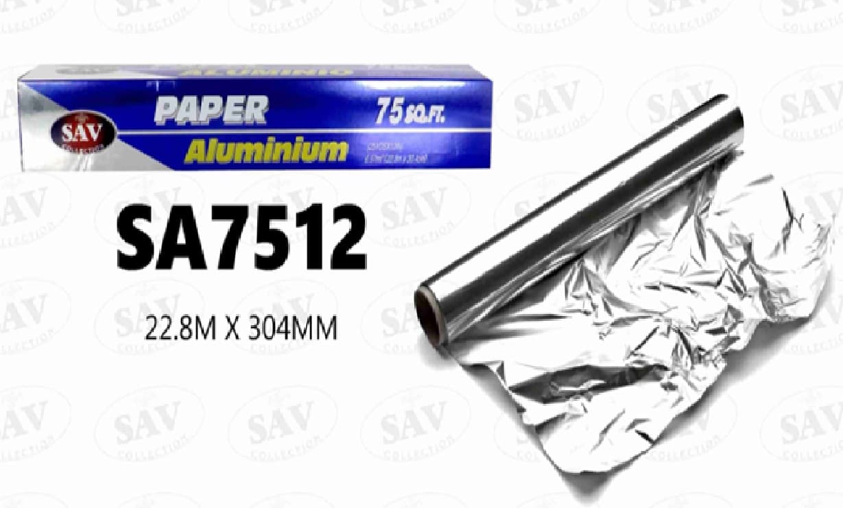 ROLLO DE PAPEL ALUMINIO 75 SQ.FT X 12 INCH/ 235gr