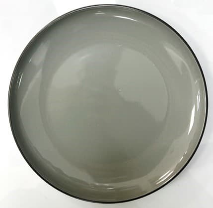 PLATO DE CERÁMICA REDONDO GRIS 10"